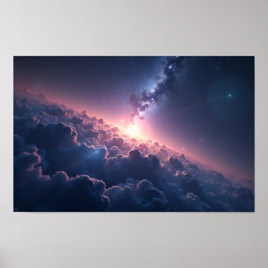 8K Multiverse Horizons: Milky Way & Parallel Dimen Poster (Voorkant)