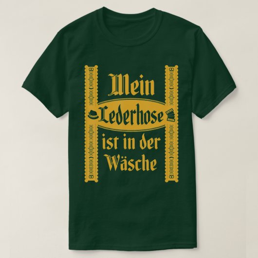 8My Lederhosen zit in de wolkenkrabber Oktoberfest T-shirt (Design voorkant)