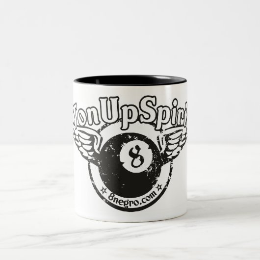 8negro alas taza tweekleurige koffiemok (Center)