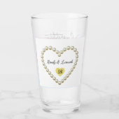 8ste huwelijksverjaardag Zwart & Goud Foto Glas (Achterkant)