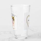 8ste huwelijksverjaardag Zwart & Goud Foto Glas (Links)
