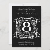 8ste trouwdagjubileum brons kaart (Voorkant)