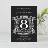 8ste trouwdagjubileum brons kaart (Staand voorkant)