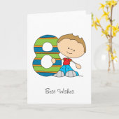 8ste Verjaardag - de kaart van Groeten - Jongen (Gele Bloem)