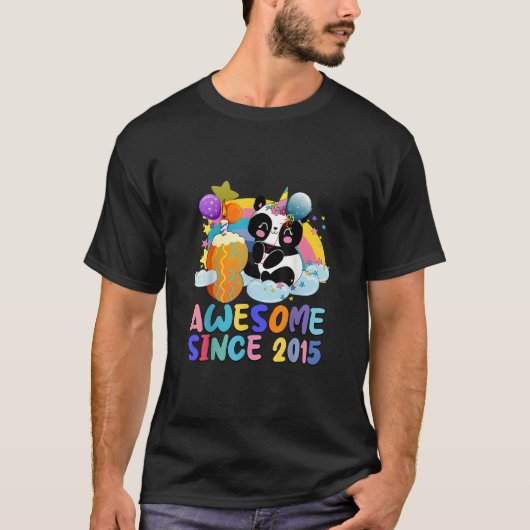 8Th 8 Panda Geweldig Sinds 2015 Ns T-shirt (Voorkant)