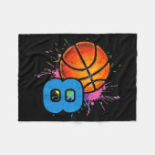 8th Birthday Basketball 8 Year Old Bday Srts Boys  Fleece Deken (Voorkant (Horizontaal))