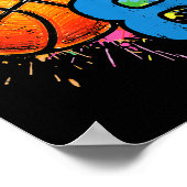 8th Birthday Basketball 8 Year Old Bday Srts Boys Poster (Hoek)