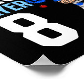 8th Birthday Cricket Player  Poster (Hoek)