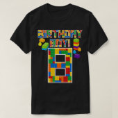 8th Birthday Gift 8 Years Old Block Building T-shirt (Design voorkant)