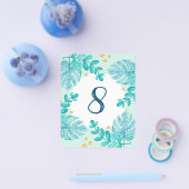 8th Birthday Greenery oerwoud blue Boy uitnodiging Flyer (Enkel)