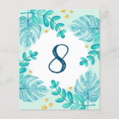 8th Birthday Greenery oerwoud blue Boy uitnodiging Flyer (Voorkant)