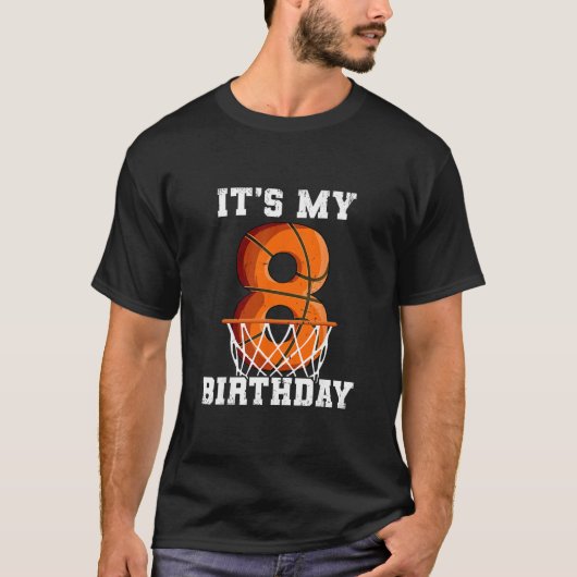 8th Birthday Sketll T-shirt (Voorkant)