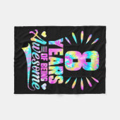8th Birthday Tie-dye 8 Year Of Being Awesome  Fleece Deken (Voorkant (Horizontaal))