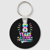 8th Birthday Tie-dye 8 Year Of Being Awesome  Sleutelhanger (Voorkant)