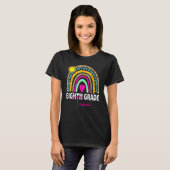 8th Grade Teacher Rainbow Back To School Hello Eig T-shirt (Voorkant volledig)