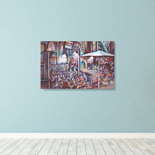 8th Street Rings Canvas Afdruk (Insitu (Houten vloer))