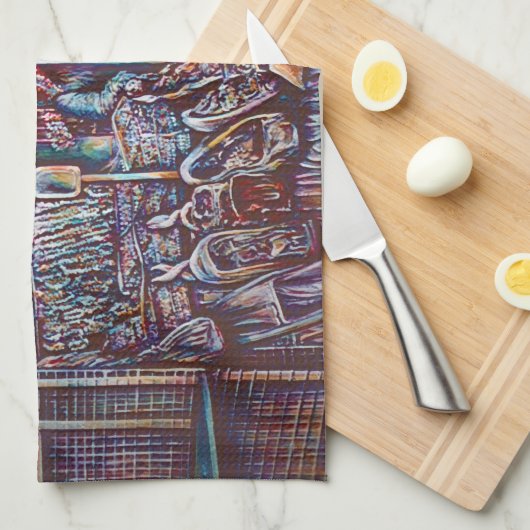 8th Street Rings Theedoek (Quarter Fold)