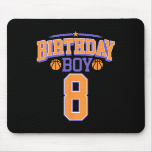 8th Verjaardag Jongen Basketbal Lover 8 Jaar Oud B Muismat