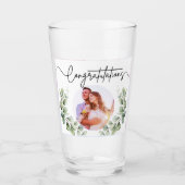 8th Wedding Anniversary Romantic Eucalyptus Photo Glas (Voorkant)