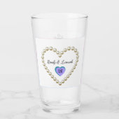 8th Wedding Anniversary Romantic Floral Keepsake Glas (Achterkant)