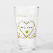 8th Wedding Anniversary Spring Flowers Photo Glas (Achterkant)