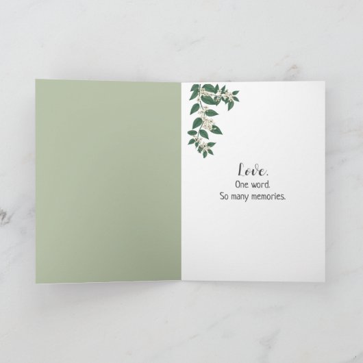 8th Wedding Anniversary Wine and Ivy   Kaart (Binnen)