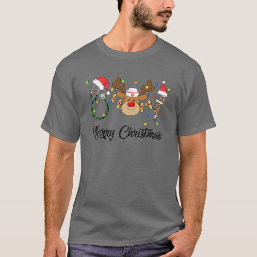 8Vev Leopard Nurse Kerstkerst December N T-shirt (Voorkant)