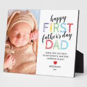 8x10 1ste Vaderdag Fotoplaque Fotoplaat (Zijkant)