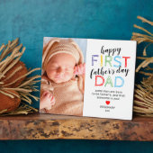 8x10 1ste Vaderdag Fotoplaque Fotoplaat (Zijkant)