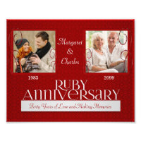 8x10 40e Ruby Annivsersary Foto Collage