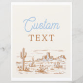 8x10 Aangepast Western teken (Voorkant)