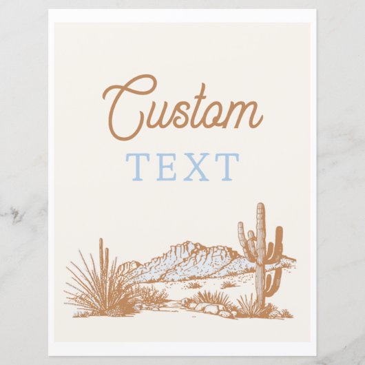 8x10 Aangepast Western teken (Voorkant)