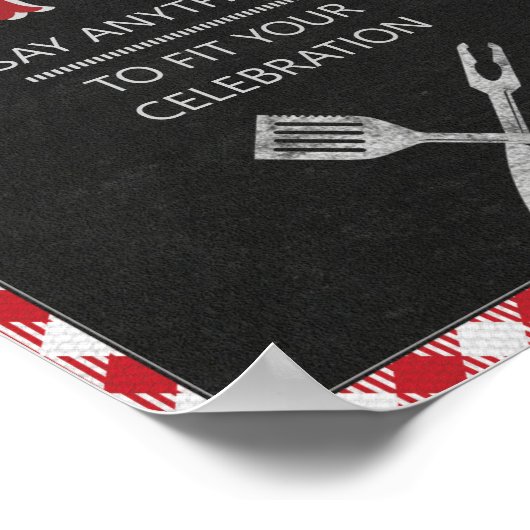 8x10 achtertuin BBQ Aangepaste driedaagse Tafel Poster (Hoek)