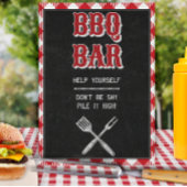 8x10 achtertuin BBQ Birthday BBQ Bar Table Sign. Poster