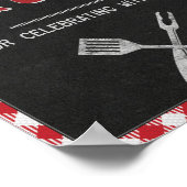 8x10 achtertuin BBQ Birthday Dank u Tafel Poster (Hoek)