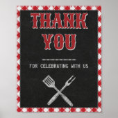 8x10 achtertuin BBQ Birthday Dank u Tafel Poster (Voorkant)