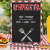 8x10 achtertuin BBQ Birthday Sweets Table Sign Poster