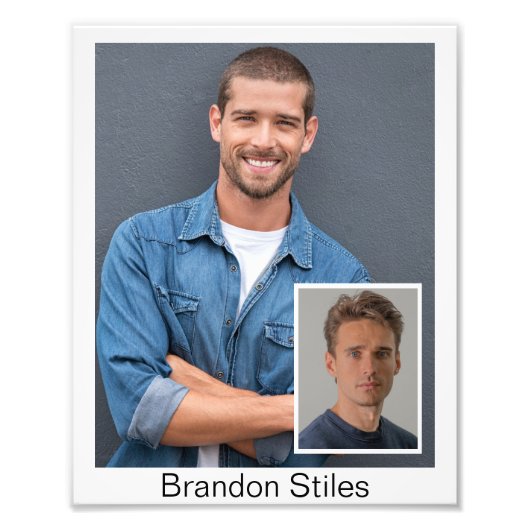 8x10 Acting Hoofdschoten voor het Gieten Vraag | P Foto Afdruk (Voorkant)