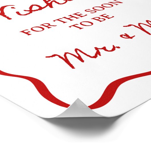 8x10" Advies en wensen Handgeschreven Vrijgezellen Poster (Hoek)