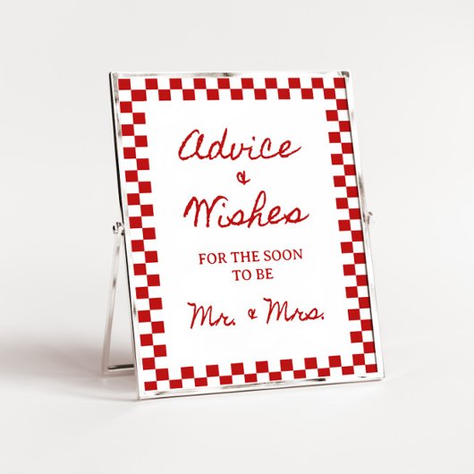 8x10" Advies en wensen Handgeschreven Vrijgezellen Poster