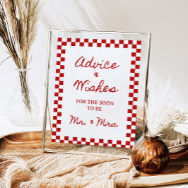 8x10" Advies en wensen Handgeschreven Vrijgezellen Poster