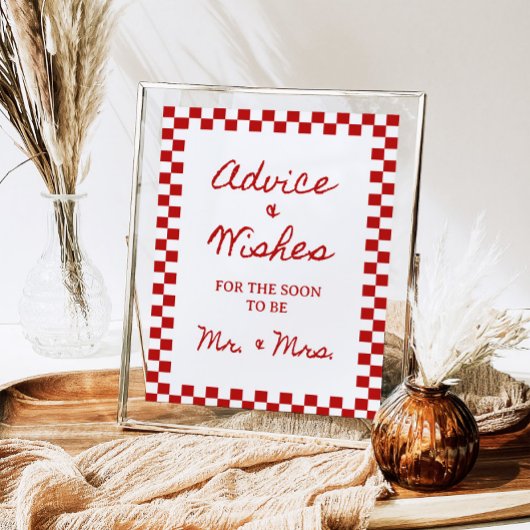 8x10" Advies en wensen Handgeschreven Vrijgezellen Poster