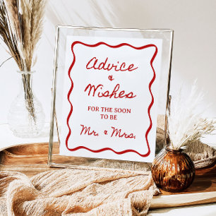 8x10" Advies en wensen Handgeschreven Vrijgezellen Poster