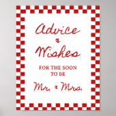 8x10" Advies en wensen Handgeschreven Vrijgezellen Poster (Voorkant)