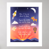 8x10 Afdruk - Nachtelijk gebed van kind Poster (Voorkant)