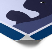 8x10 Ahoy Mate Whale Nautical Nursery Art afdrukke Poster (Hoek)