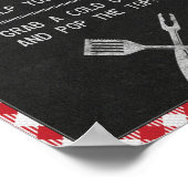 8x10 Backyard BBQ Birthday Beverage Bar Teken Poster (Hoek)