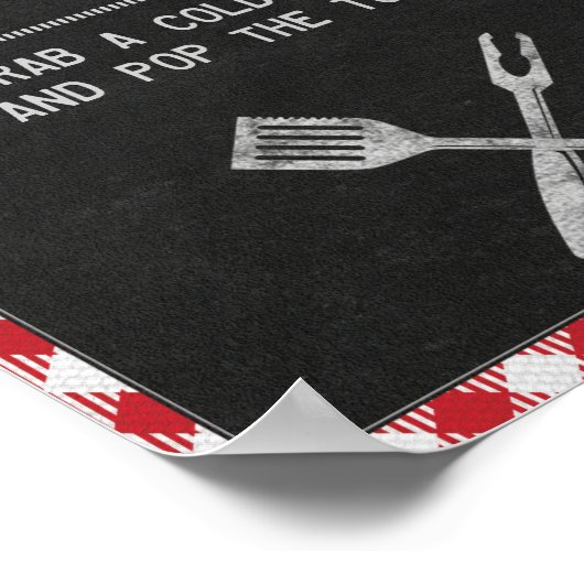 8x10 Backyard BBQ Birthday Drink Table Sign Poster (Hoek)