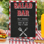 8x10 Backyard BBQ Birthday Salad Bar Teken Poster