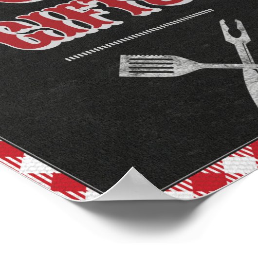 8x10 BBQ-kaarten op zaterdag en cadeaubonborden Poster (Hoek)